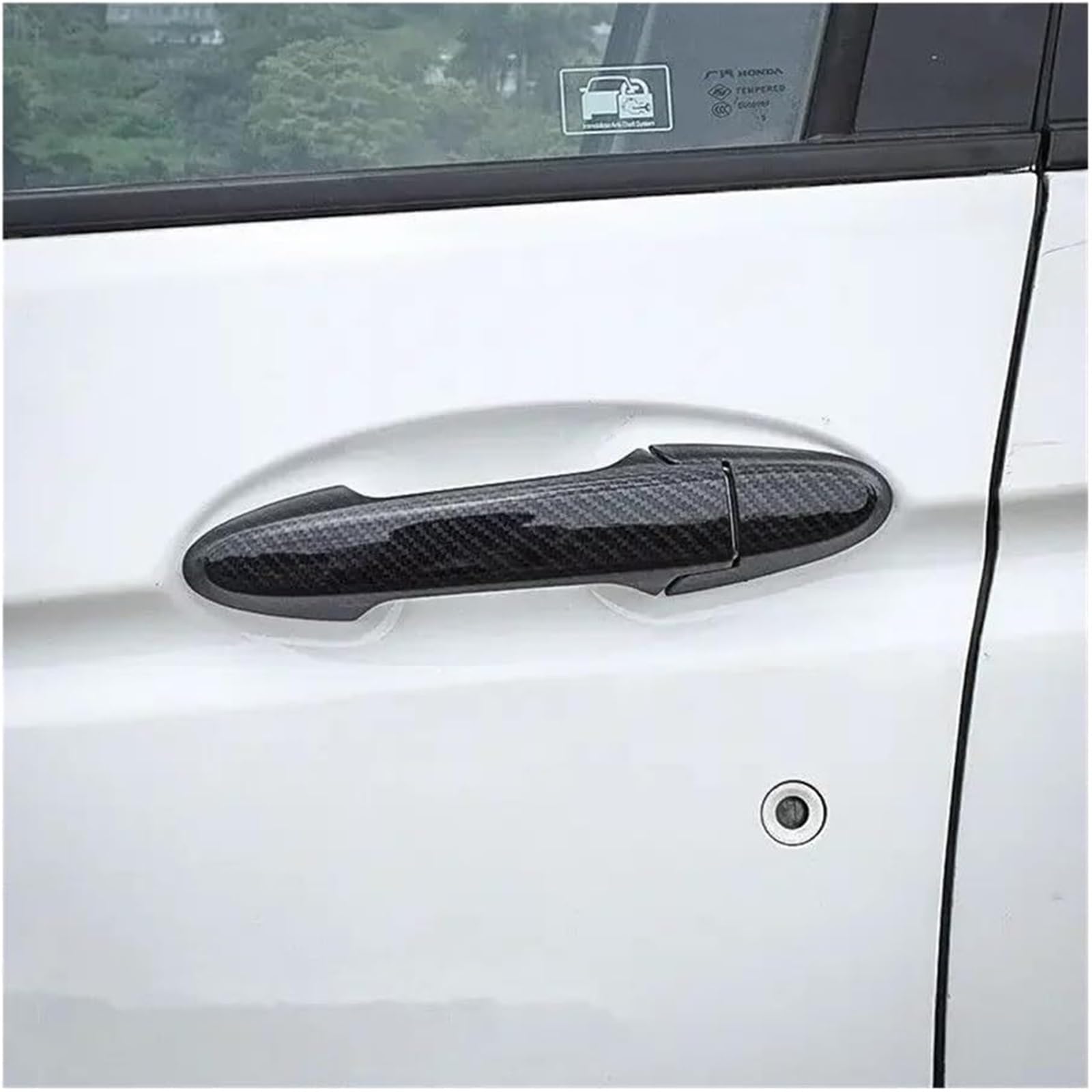 Außentürgriff für Autos Auto Links Außentür Griff für jazz 2014-2020 Carbon Faser für chrom Seite Abdeckung