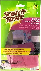 3M, Luva para Cozinha Scotch-Brite, Para Limpeza, Tamanho Médio, Rosa, 1 Par
