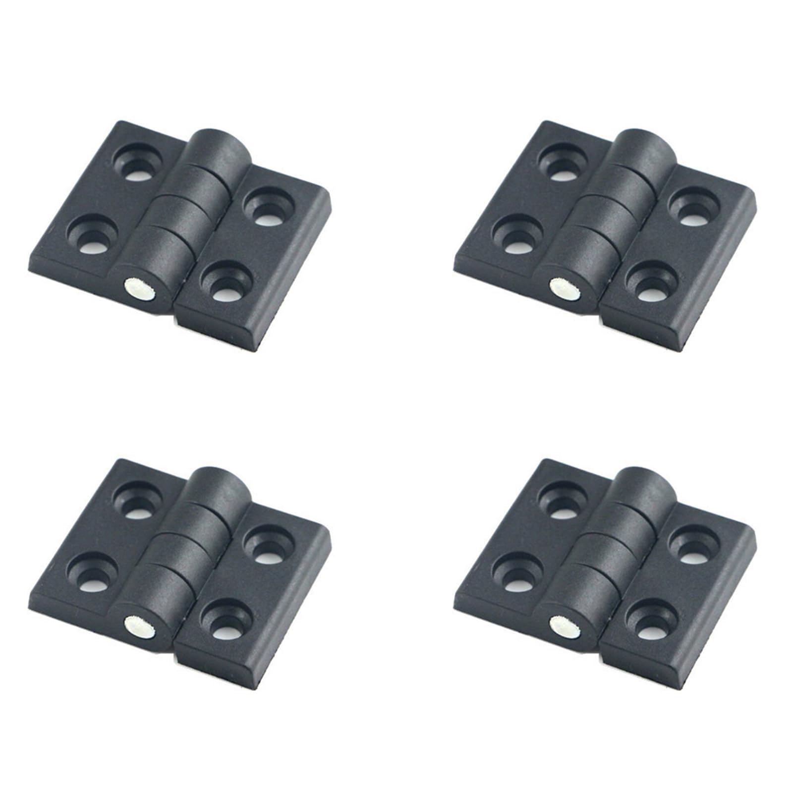 45x55x8mm ABS Nylon Hinges Black Plastic Door Hinges for Gate Window Cabinet Drawer Boxes 4Pcs