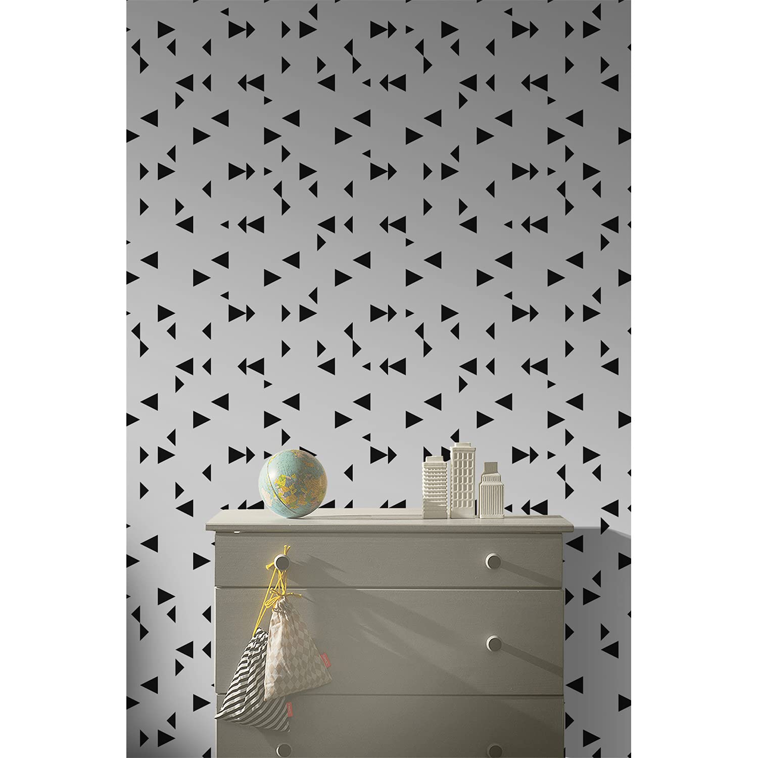 Papier peint triangle scandinave géométrique pour rénover mur et meuble