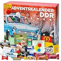 DDR Adventskalender 2025, Weihnachtskalender Nostalgisch mit Ostprodukten, Traditioneller Adventskalender DDR für eine stimmungsvolle Weihnachtszeit