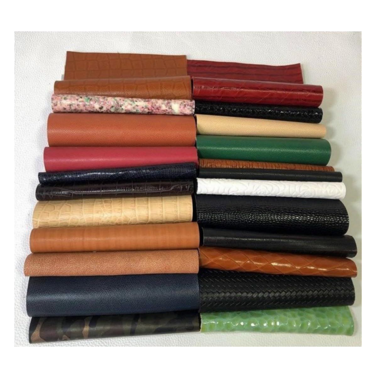 Bioristar Natural Random Grain Cowside Leather 3 Pack Genuine Leather Pieces(8"x12") for Leather Work 1.2-1.8MM Thick Tooling Leather Square Leather Scraps (Textured Mmbossing Series)