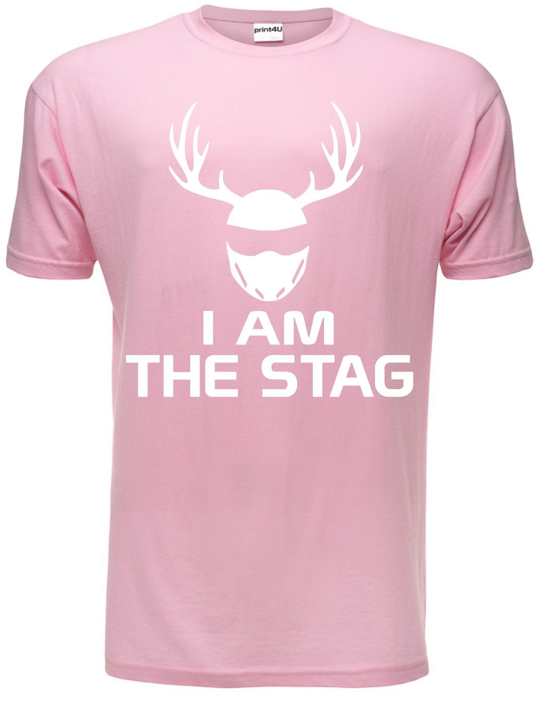 I Am The Stag Funny Stag Do/Mens T-Shirt Unisex Medium Pink