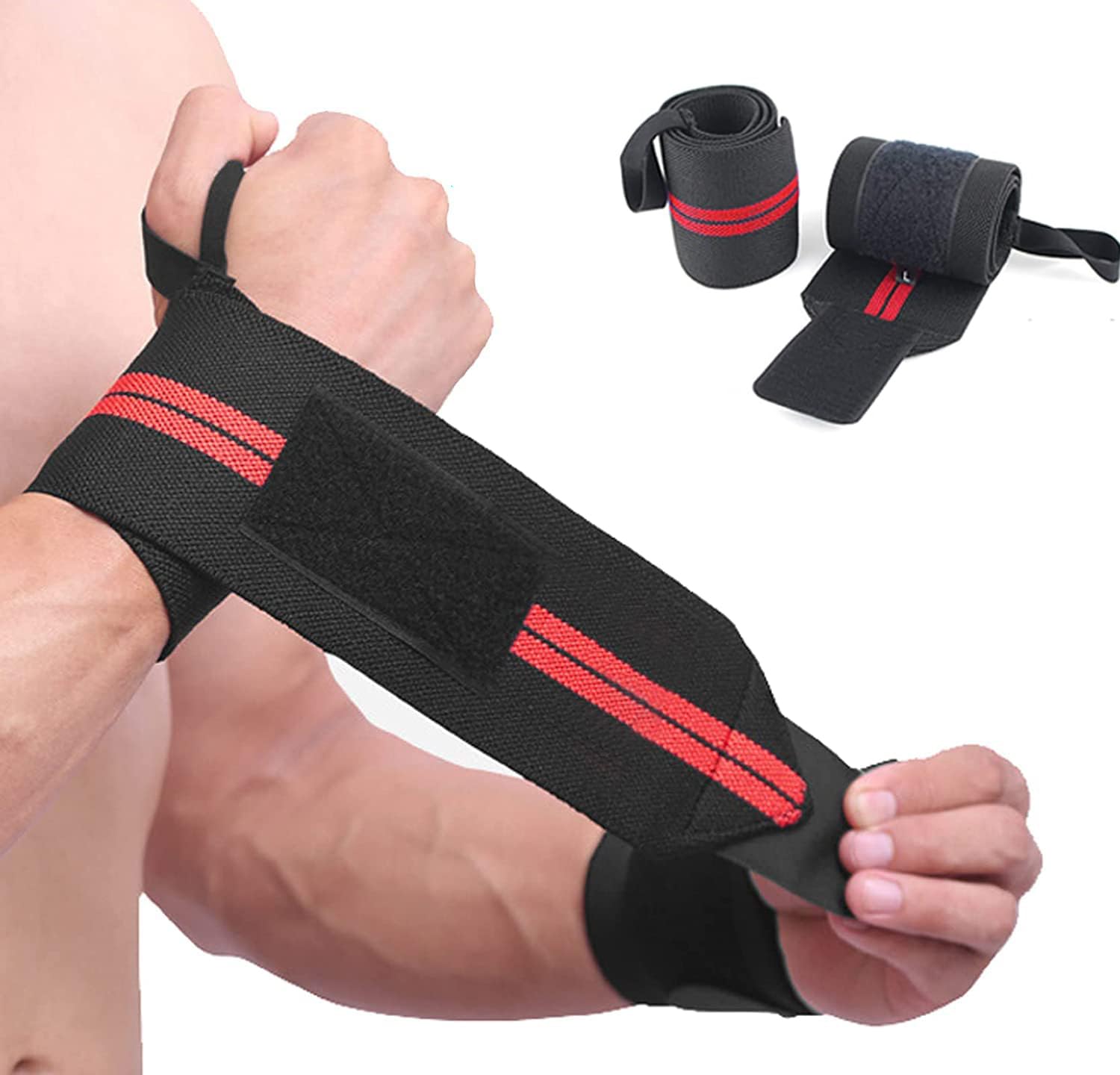 BQH Wrist Wraps for Weightlifting, Powerlifting, Bodybuilding, Crossfit & Strength Training Wrist Support for Men and Women - Fits All Wrist Sizes | Men and Women-image-16