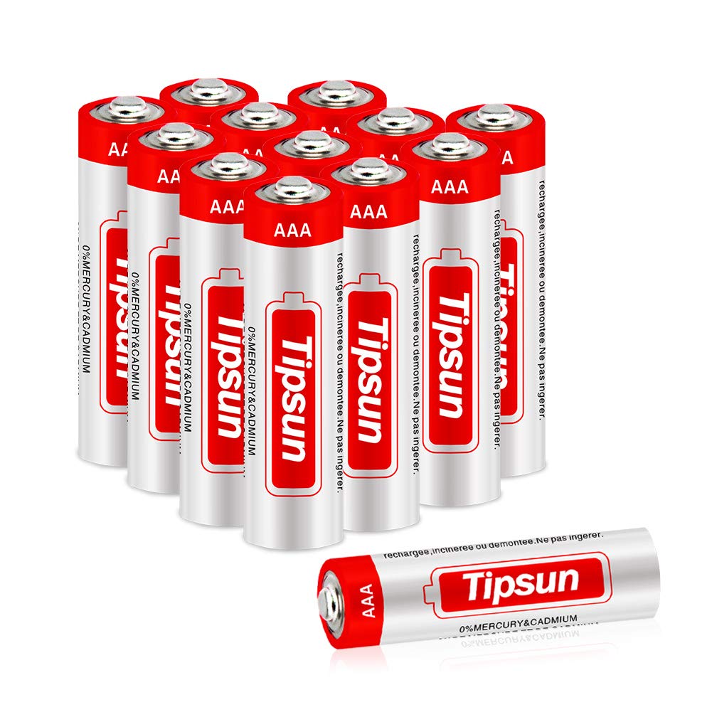 Tipsun AAA Alkaline Batteries 12 Pack, AAA Battery 1.5V High Energy LR03 Dry Batteries for Flashlight, Toys, Remote Control and Other Household Appliance