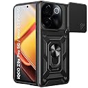TheGiftKart Tough Armor Bumper Back Cover Case for iQOO Z9s Pro 5G / Vivo T3 Pro 5G | Kickstand & Ring Holder | 360° Protection Back Cover for iQOO Z9s Pro (PC & TPU, Rotating Camera Cover, Black) gallery image