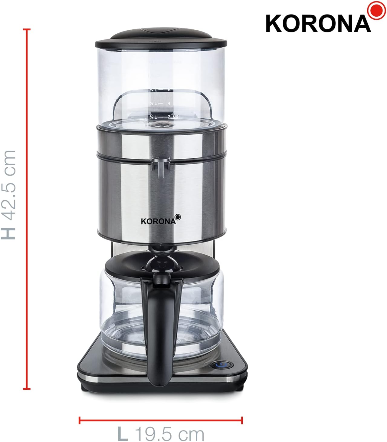 Korona 10295 Macchina da caffè | Acciaio inossidabile | Preparazione a rondanza Korona 10295 Macchina da caffè | Acciaio inossidabile | Preparazione a rondanza