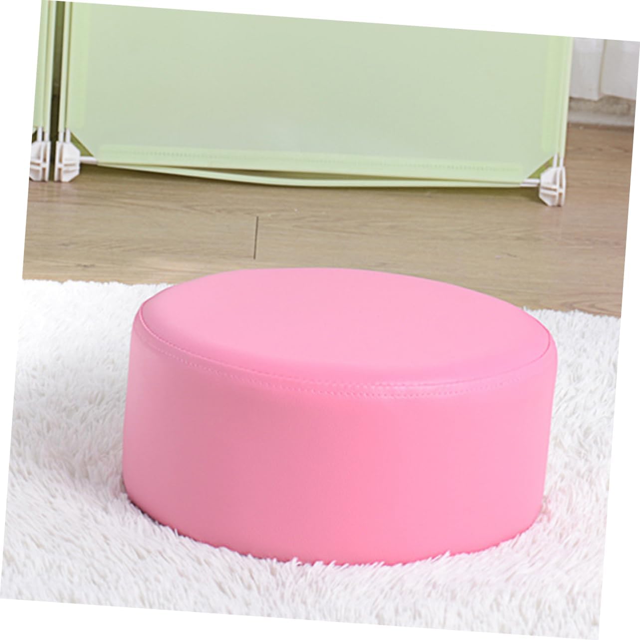 PRETYZOOM Practical Pu Round Stool Lightweight Portable Slip for Boy Girl Great for Bathroom Bedroom and Rvs