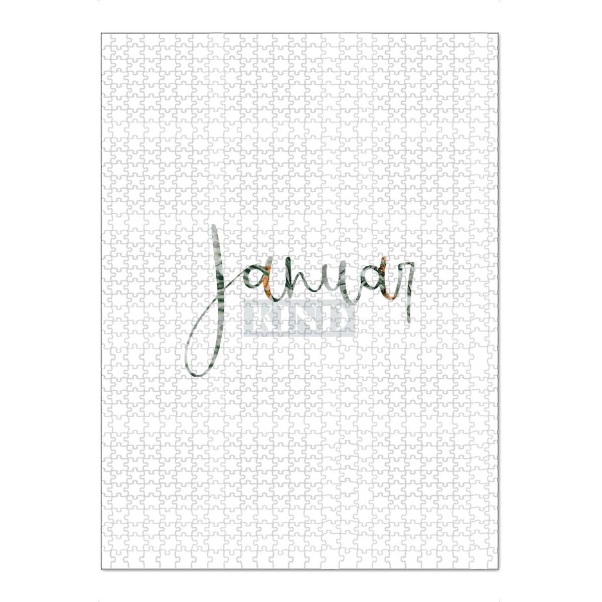 artboxONE-Puzzle XXL (1500 Teile) Typografie Januar Kind - Puzzle Januar Januar januarkind