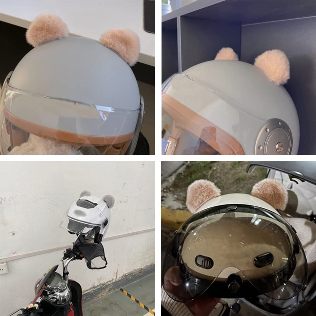 Orecchie In Peluche Nere Per Caschi – Adesive Con Velcro, Fatte A Mano In Nepal, Adattabili A Caschi Da Sci, Snowboard, Moto E Bici - 4