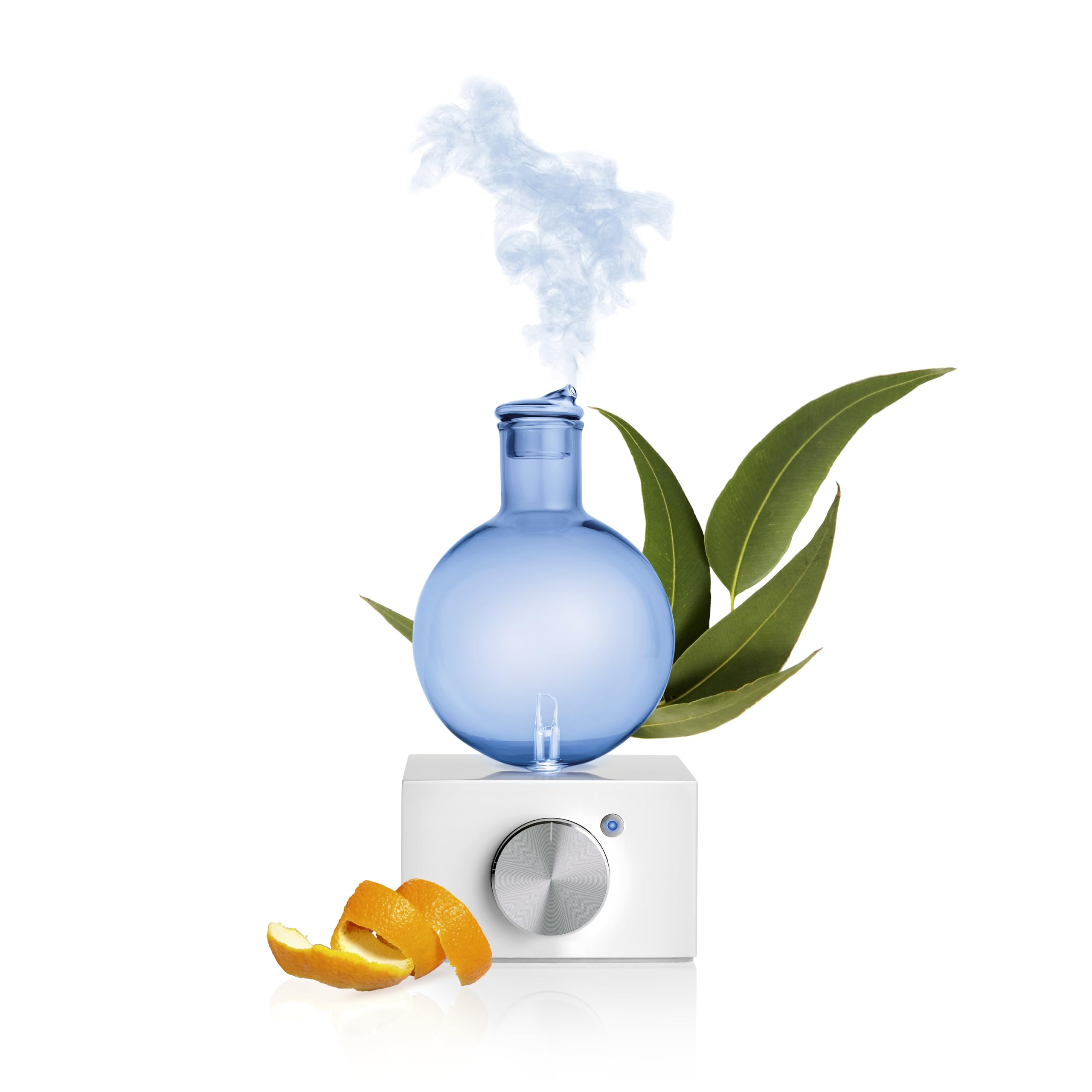 Puressentiel - Diffusore di oli essenziali a nebulizzazione - BLU - Diffusore Aromaterapia in legno di Hevea e vetro soffiato - Diffusione a freddo - Senza acqua