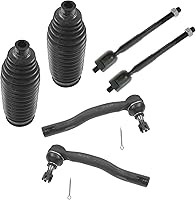 Vista 59 de TRQ Kit de dirección interior y exterior para lado del conductor y del pasajero delantero, con cremallera de dirección y fuelle de piñón compatible