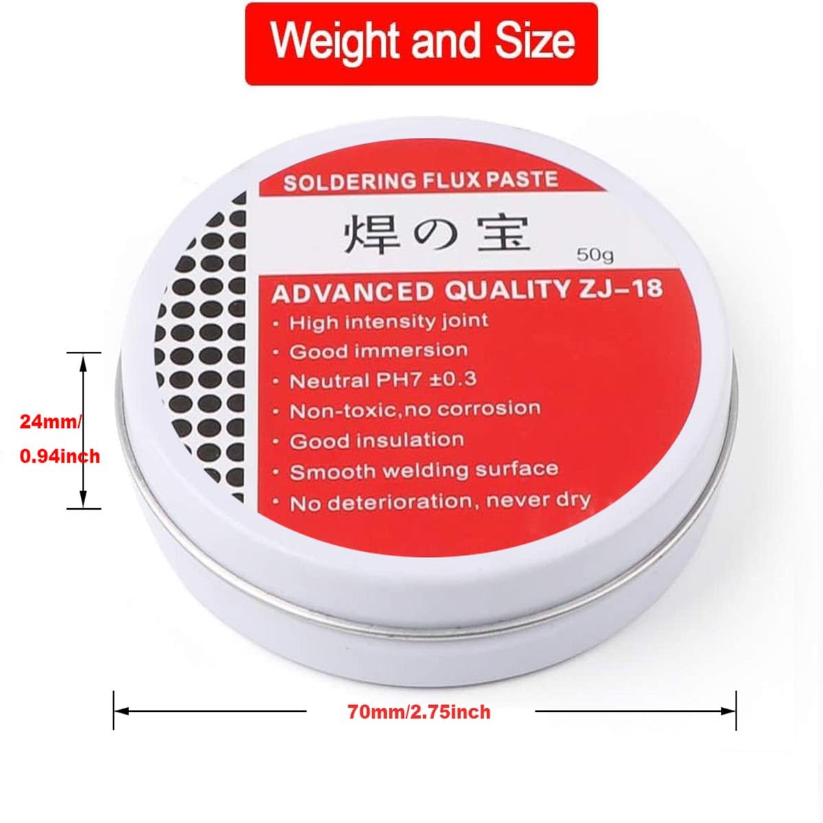 Solder Flux Paste 50g Rosin Solder Flux Tin Paste Solder Grease No-Clean Lead-Free Flux Environmentally Friendly Solder Paste Welding Repair Tool for Phone Computer SMD PCB BGA Home Appliance (50g) - Image 2