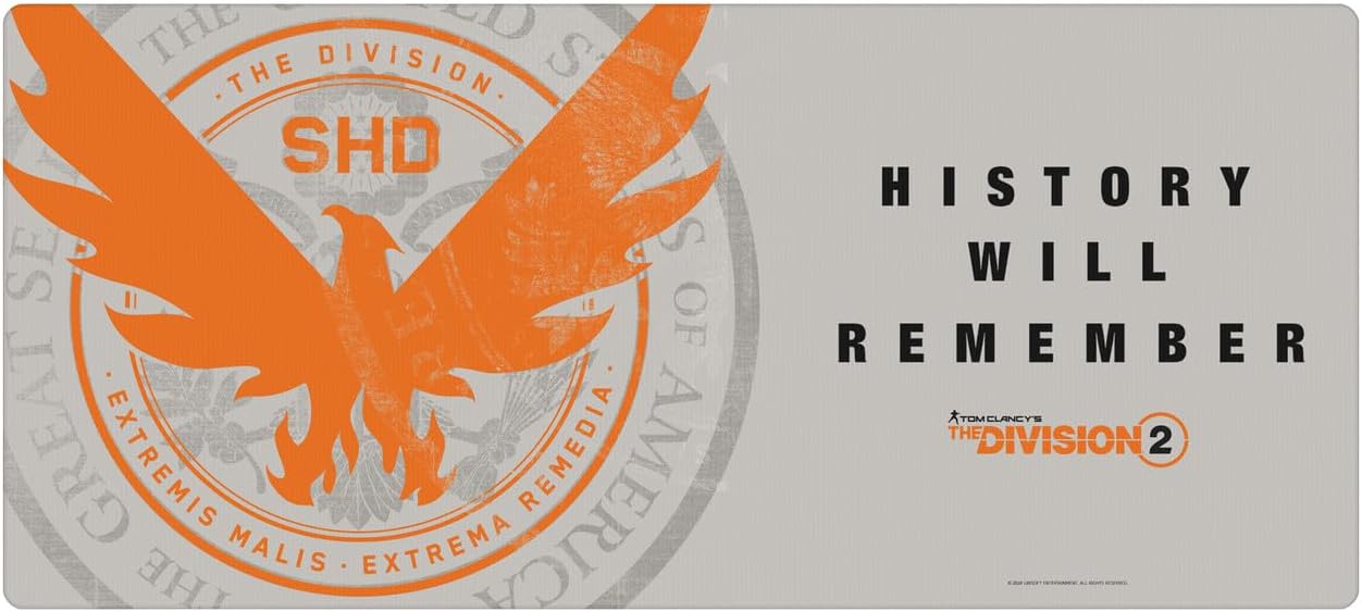 Head Case Designs Officially Licensed Tom Clancy's The Division 2 Phoenix US Seal Division 2 Key Art 37.4 x 15.75 x 0.16 inches (900 x 400 mm) - XL Gaming Office Desk PC Keyboard Mouse Mat Pad