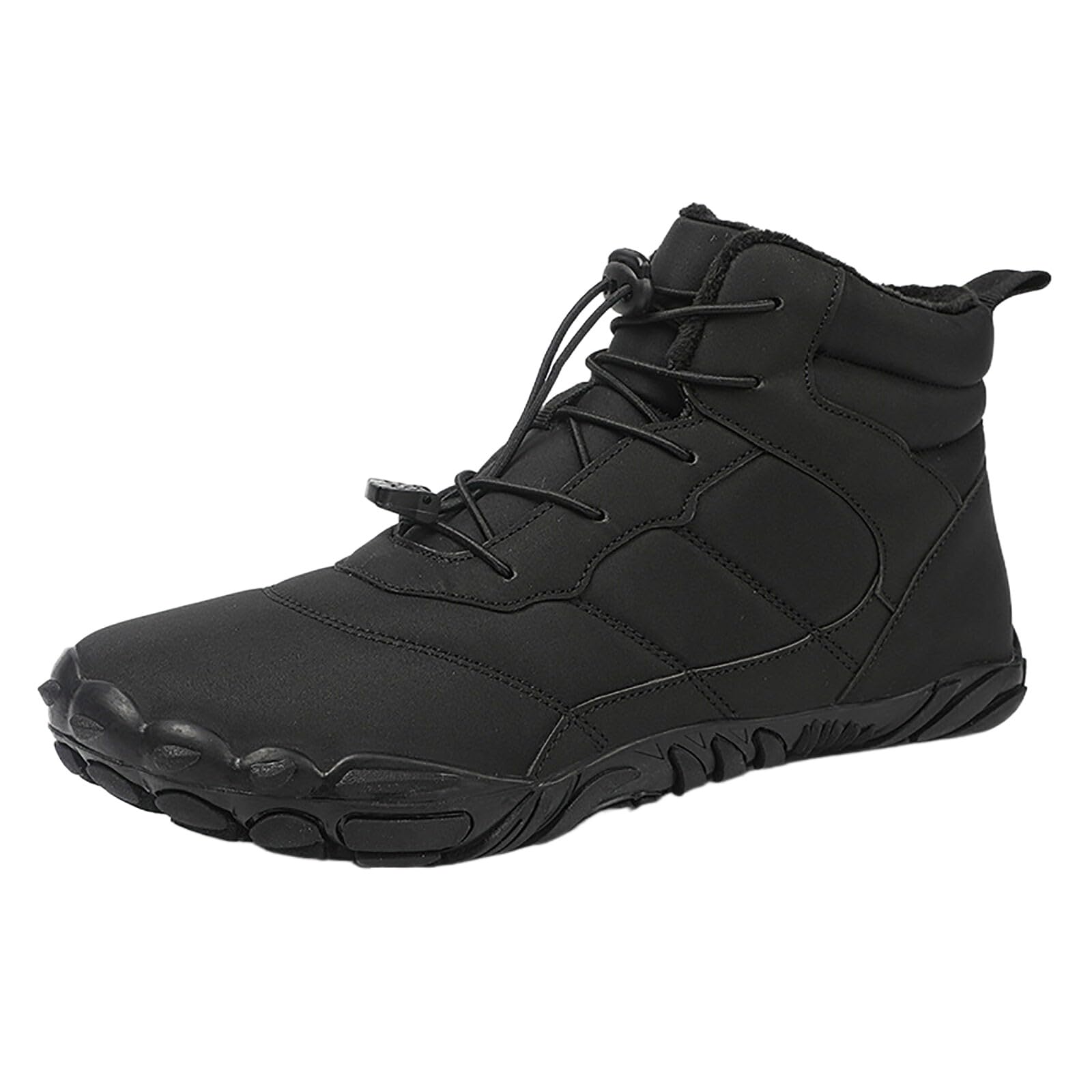 Botas de nieve de invierno de cinco para hombre y mujer de gran tamaño para hombre y mujer al aire libre de invierno Botas de nieve altas resistentes al agua de algodón cálido espesado