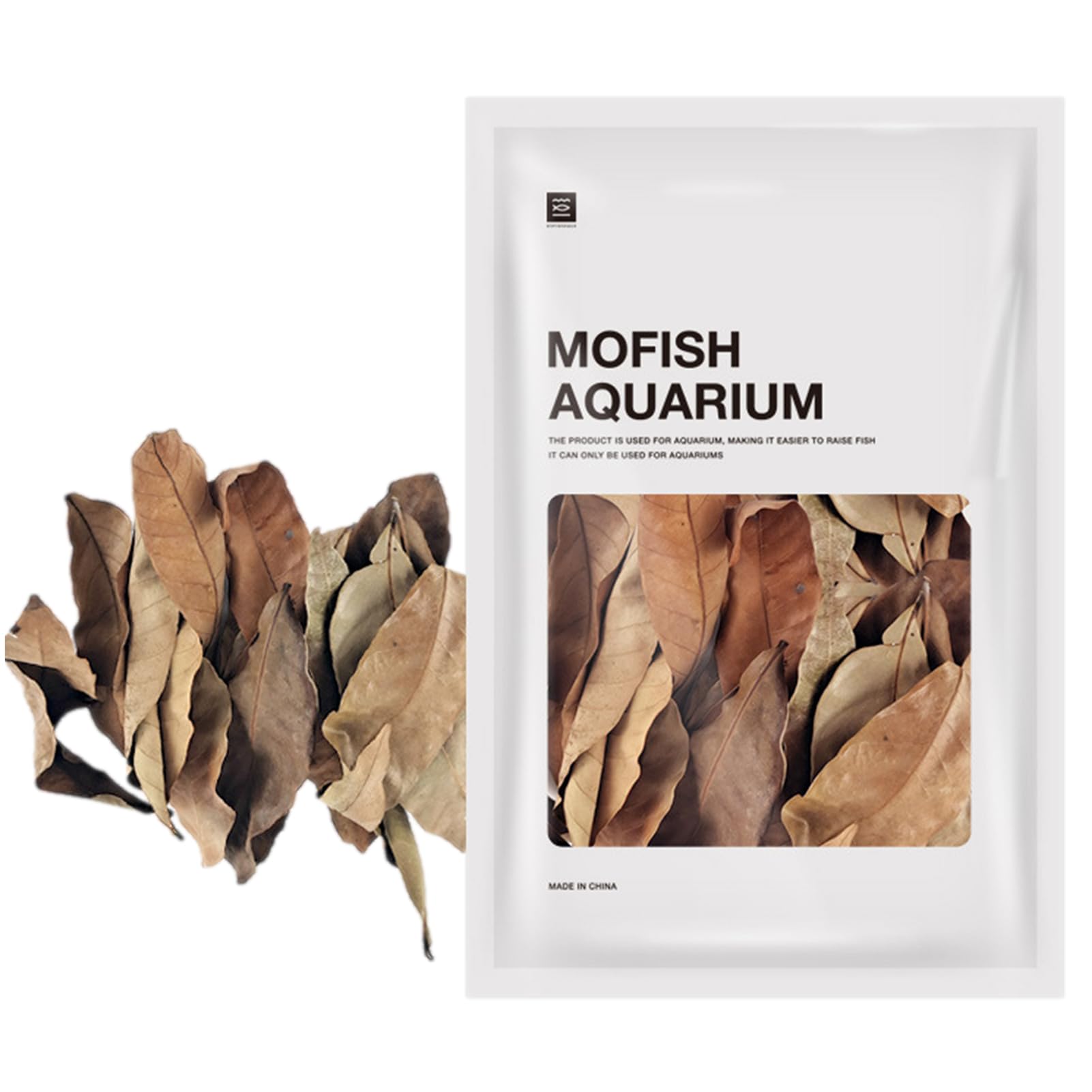 Leaf Litter for Terrarium, Longan Fish Resting Dried Leaf, Creates Native Environment, Water Conditioner Leaves, pH Adjustment, Aquarium Leaf Litter for Use with Fish and Turtles (Yellow)