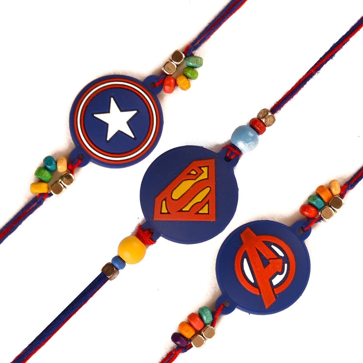 Avengerr Combo Set of 3 -Rubber Rakhi for Fancy Brother With Roli Chawal and Rakhi Greeting Card For Children (B09B2NVVV8) Amazon Price History, Amazon Price Tracker