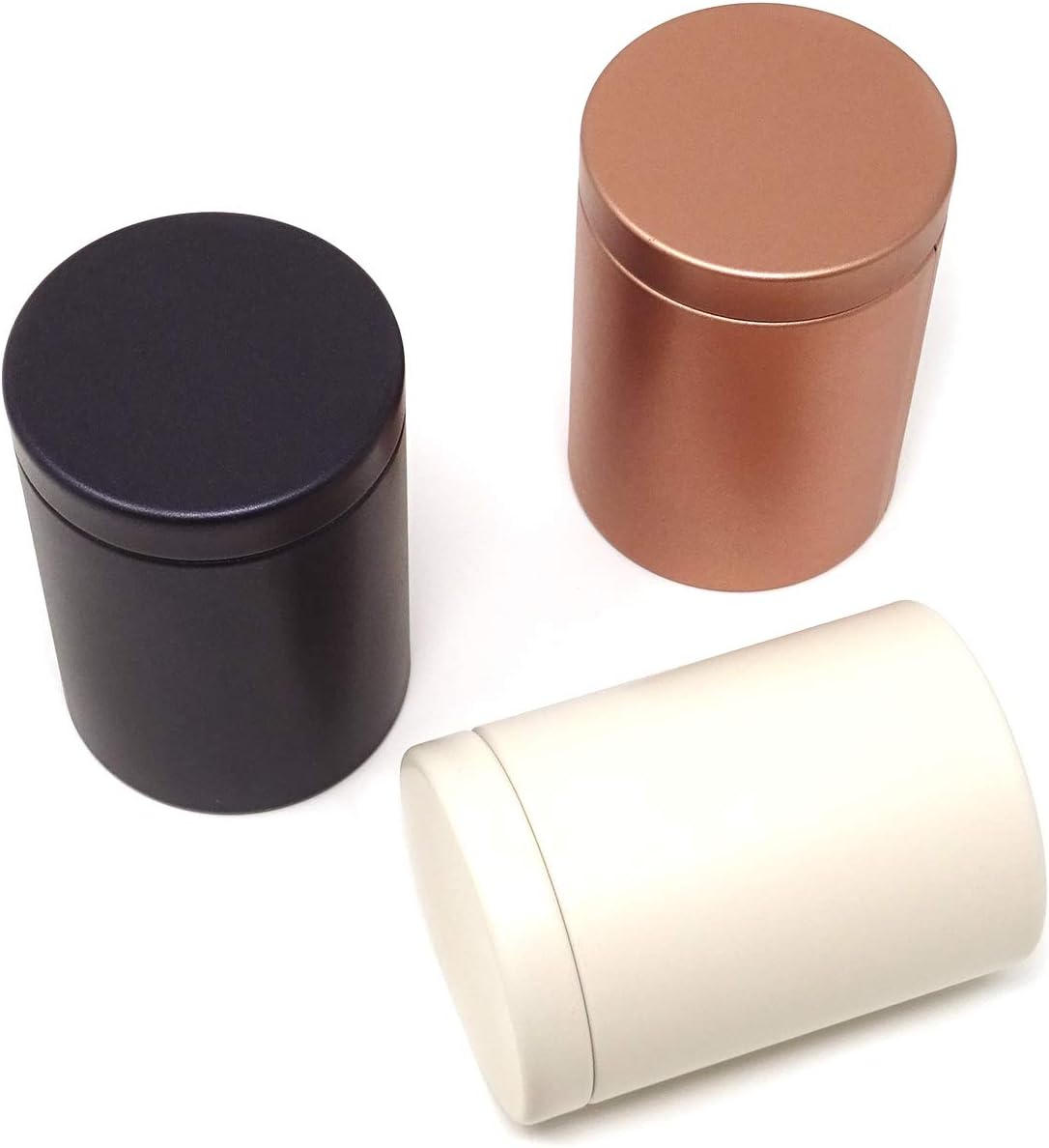 Honbay 3PCS Small Portable Tea Tin Cans Boxes Canisters Containers for Coffee Tea Candy Chinese Wolfberry