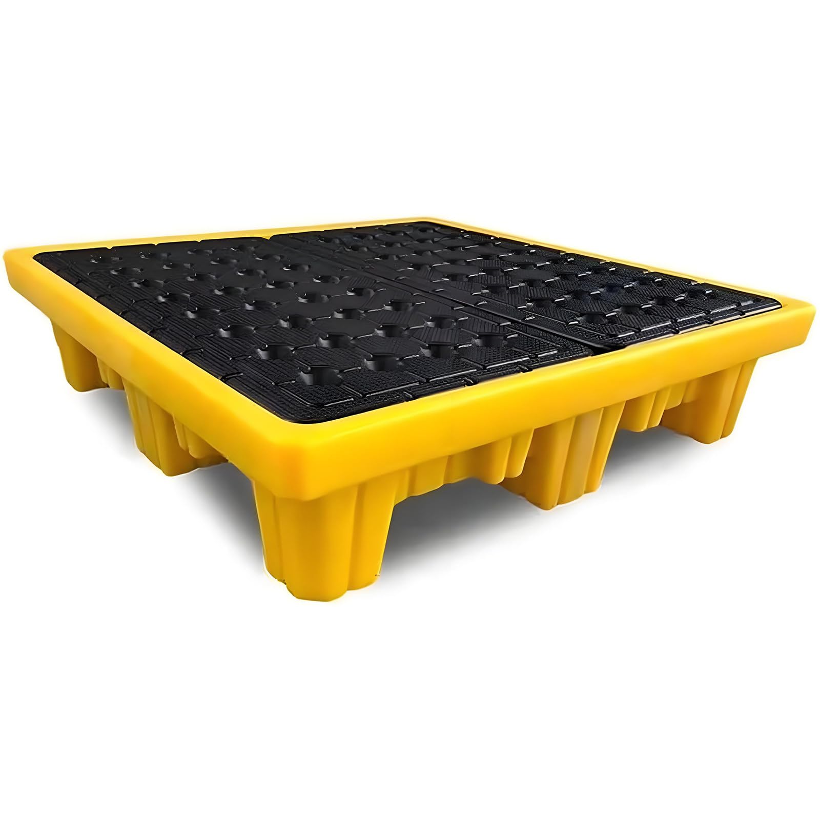 JKJZSALJ Heavy-Duty Stackable Spill Containment Tray With Drain Outlet & Flat Top Grating, 130X68X15Cm, Ideal For Warehouses, Factories, And Industrial Use,33.5 * 33.5 * 5.5cm