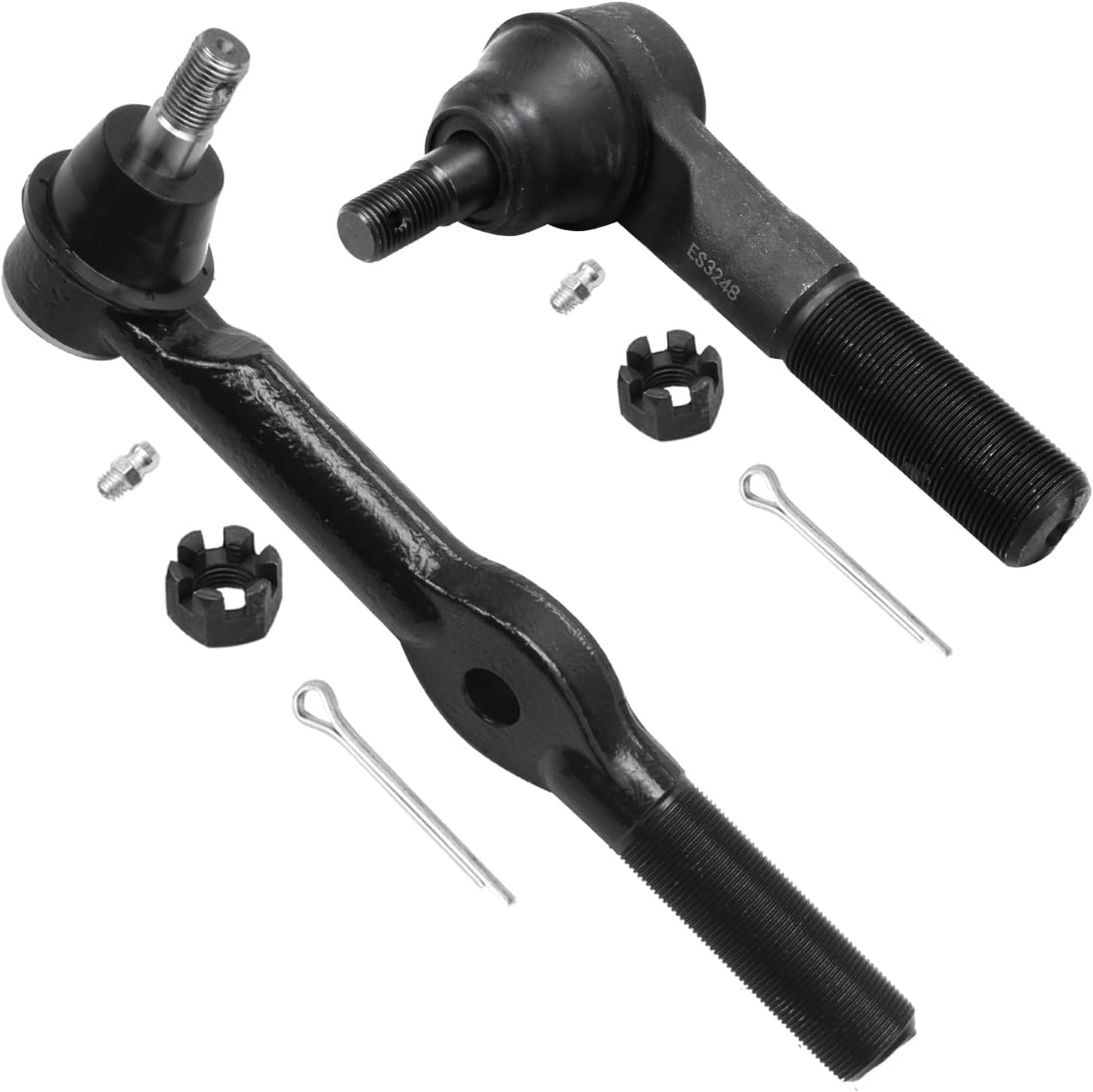 Detroit Axle - Front 11pc Suspension Kit for 94-97 Dodge Ram 2500 3500, Ball Joints Tie Rod Ends Pitman Arm Adjusting Sleeves Track Bar 1994 1995 1996 1997 Replacement