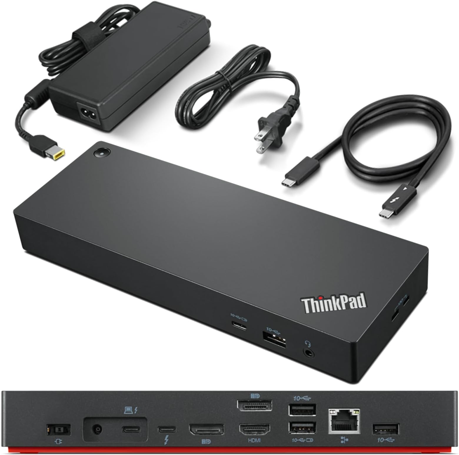 ThinkPad Universal Thunderbolt 4 Dock, 4 Displays, Dynamic Power Charging up to 100W, Black