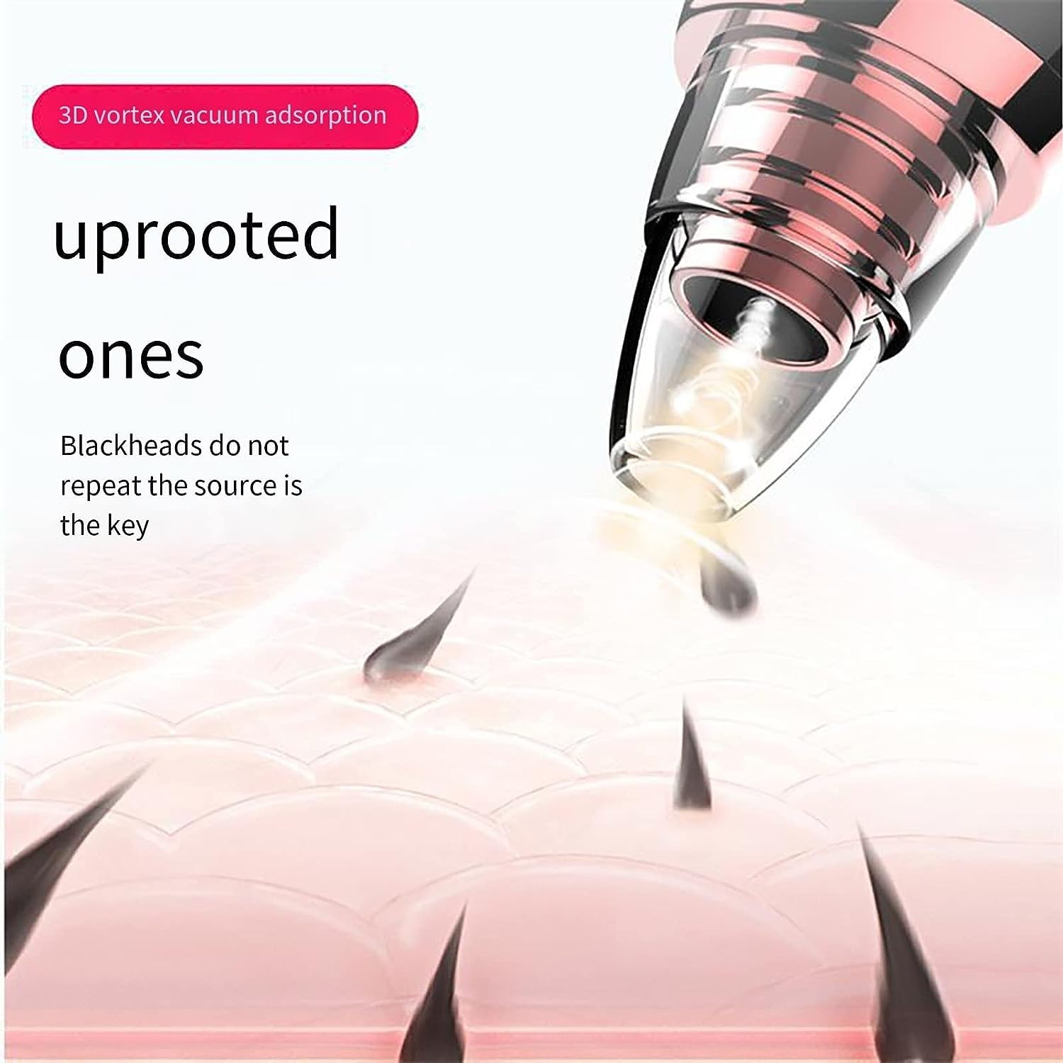 Outil d'aspiration de points noirs – Outil d'extraction de comédons d'acné, extracteur de boutons de nettoyage du visage, aspirateur de pores for enlever les points noirs, nettoyeur de pores du