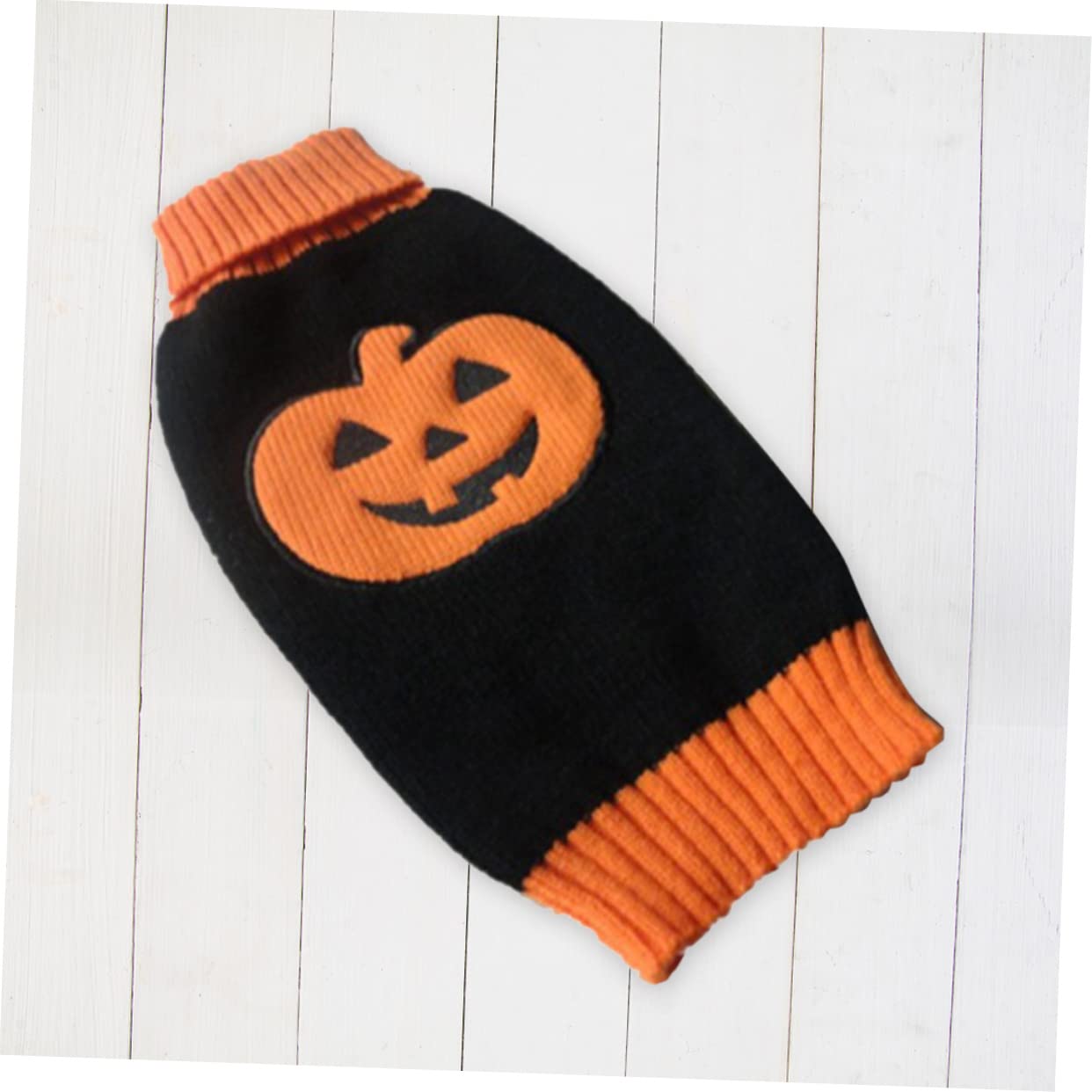 BESPORTBLE 3 Teiliger Welpenpullover Mit Kürbismuster Gestrickter Rollkragen Hundepullover Winziger Kleiner Hundehaustierpullover