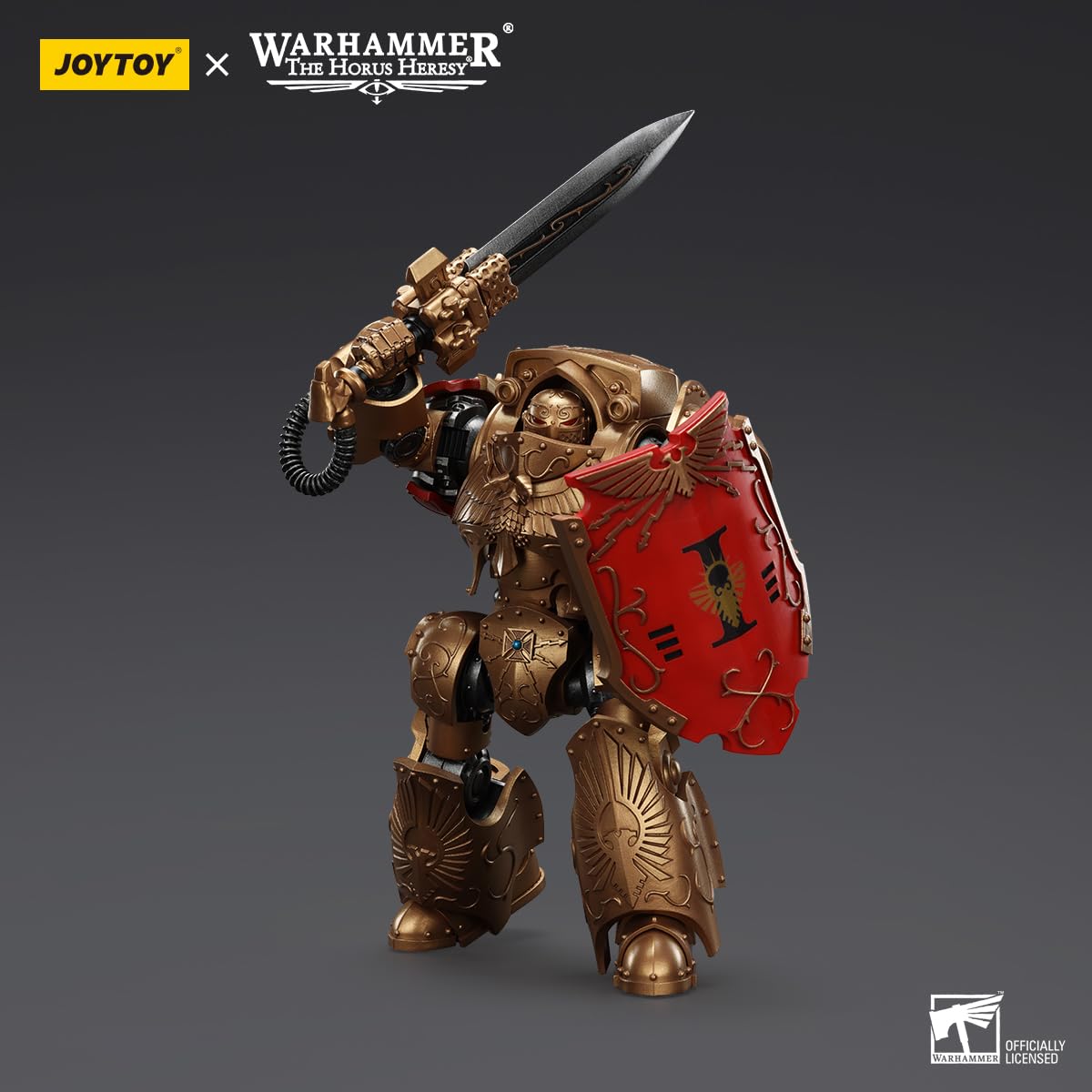 JOYTOY 1/18 Figurine d'action Warhammer The Horus Heresy, Legio Custodes Contemptor Galatus Dreadnought, 25cm Articulations Mobiles Modèle de Personnage, 15 Ans et Plus