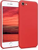 kwmobile Funda para Apple iPhone 7/8 - Carcasa para m?vil en [TPU Silicona] - Protector [Trasero] en [Rojo ne