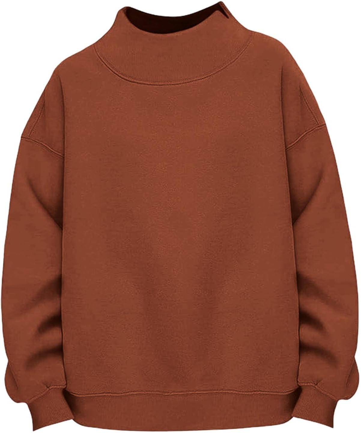 Kids Mock Neck Fleece Sweatshirt Warm Pullover Cute Fall Winter Tops