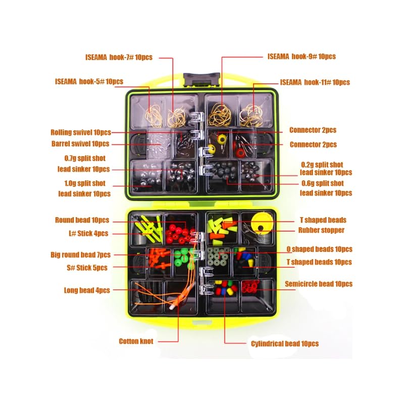 Kit Accesorios de Pesca 368 Piezas con Caja Organizadora miniatura 2
