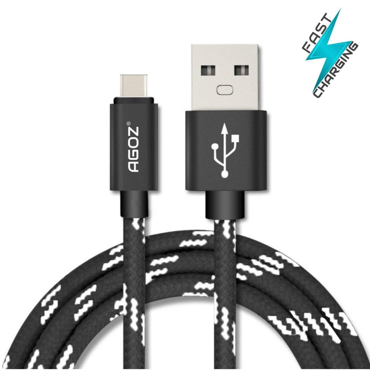 Agoz 10ft USB C Cable Fast Charger Cord Compatible With Samsung Galaxy S23 S22 S21 S20 S10 S9 S8, Note 20 10 A02s A03s A12 A13 A14 A23 A32 A42 A52 A53 A71,Pixel 7 6 5 4A 4, Moto G Stylus,Motorola Edge