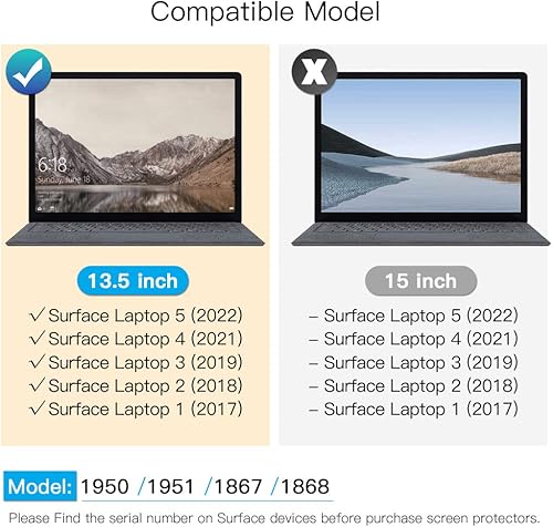Vista 89 de FILMEXT Filtro protector de pantalla de privacidad totalmente extraíble para Microsoft Surface Pro X/Surface Pro 8, filtro antirreflejo antiespía