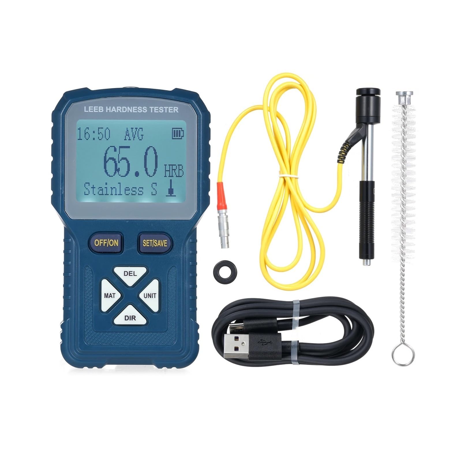 CUDTAPI High Precision Leeb Hardness Tester Metals Hardness Test Kit Portable Digital Durometer 360° HLD HB HV HS HRA HRB HRC Testing