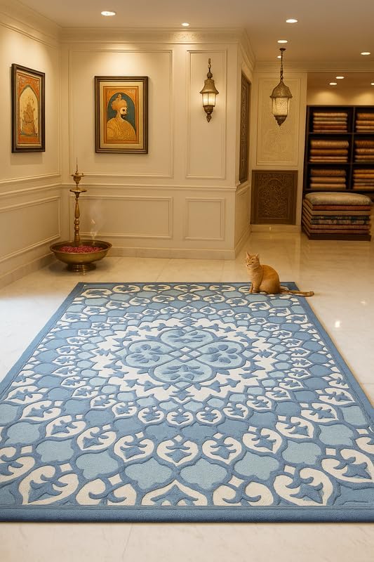 Image of Luxurious Tufted Woolen Carpet Collection Size 10 X 12 Feet (Color-Multi)