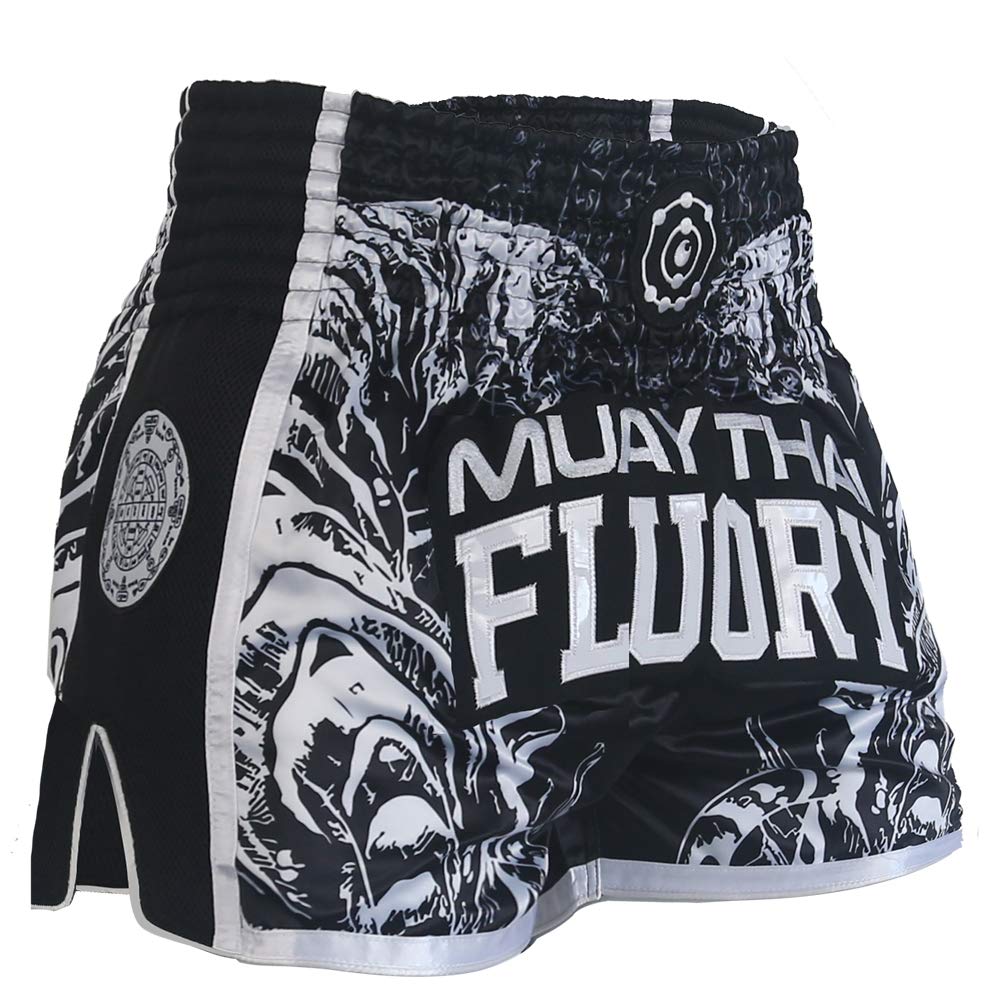 FLUORY - Pantalones cortos para Muay Thai, MMA - - Small