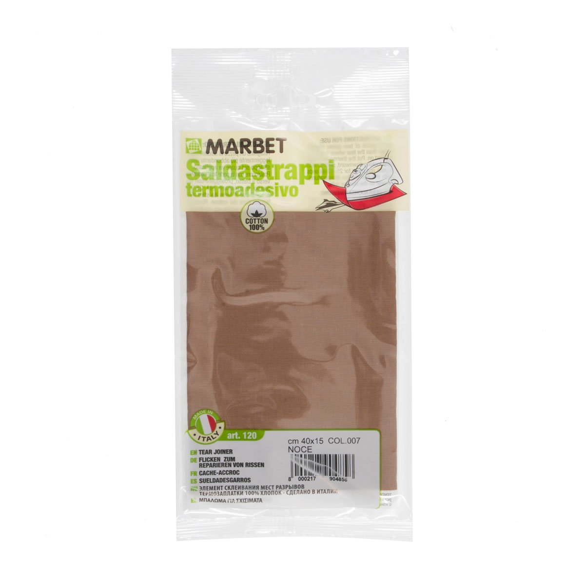 Salvastrappi Termoadesivo Marbet - Cotone 40x15 Cm, Colore Blu Chiaro, Per Rammendo - Foto 4