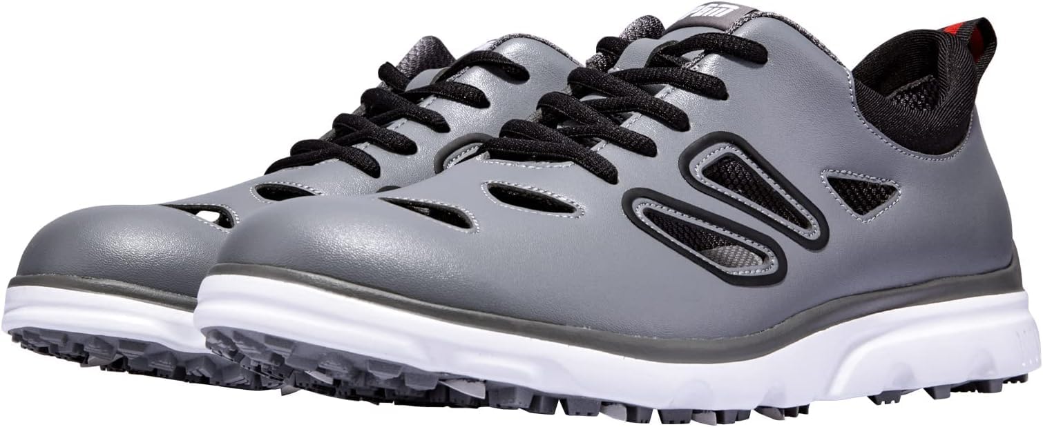 PGM Men Golf Shoes, Professional Spiked Golf Sport Sneakers,Breathable Mens Trainers Golfing,Outdoor Anti Slip Walking Golf Walking Shoes Lightweight Men Golf Shoes