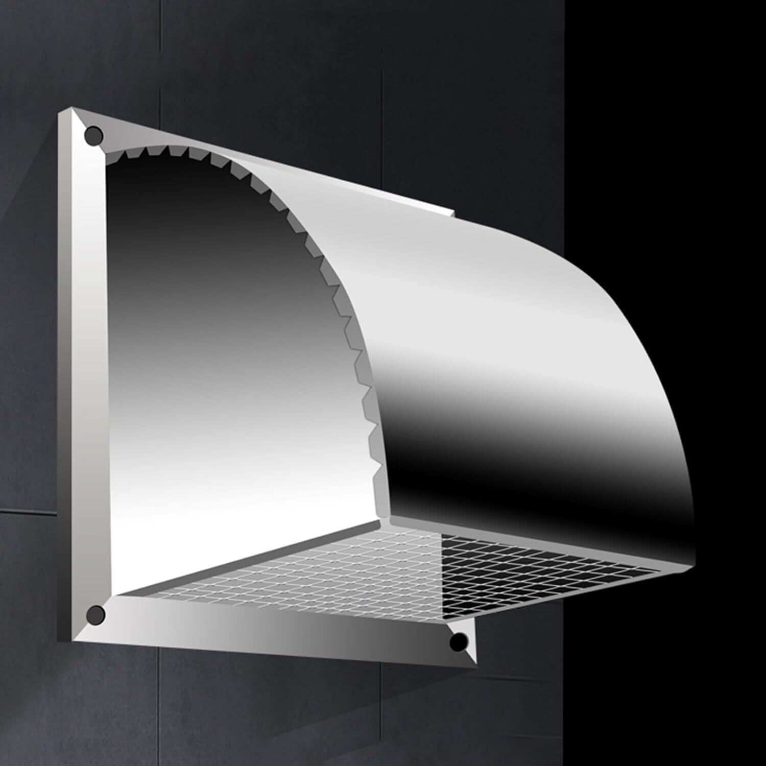 Couvercle de ventilation carré 24" en acier inoxydable hotte extérieure