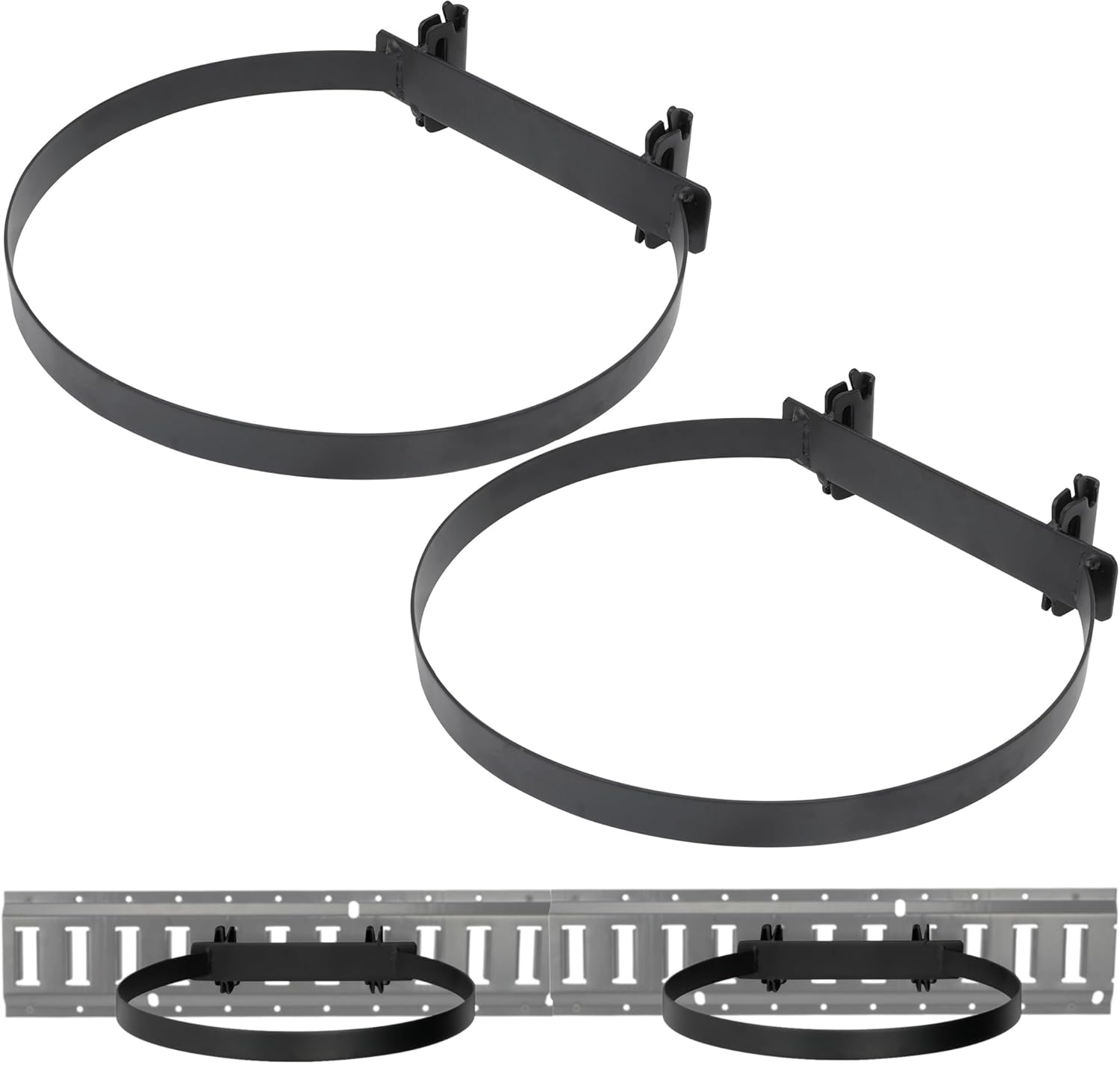 5 Gallon Bucket Holder for E Track, 2Pack Enclosed Trailer 5 Gallon Bucket Holder 110LBS Capacity, Wall Mount E-Track Accessories for Enclosed Trailer, Garage, Workshop, RV