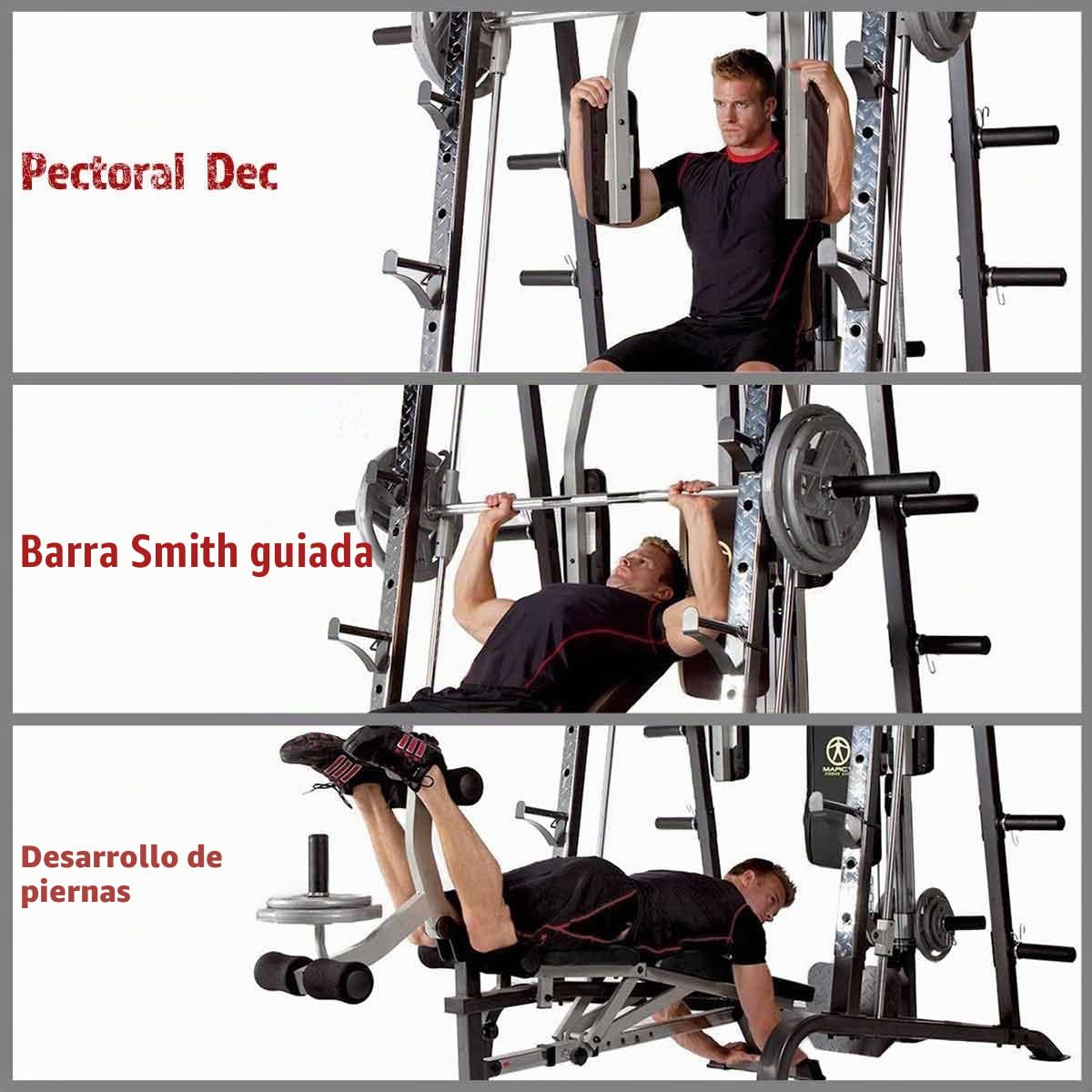 Marcy SM4000 Deluxe Smith Machine Gimnasio Completo en casa con Banco de Grado Comercial