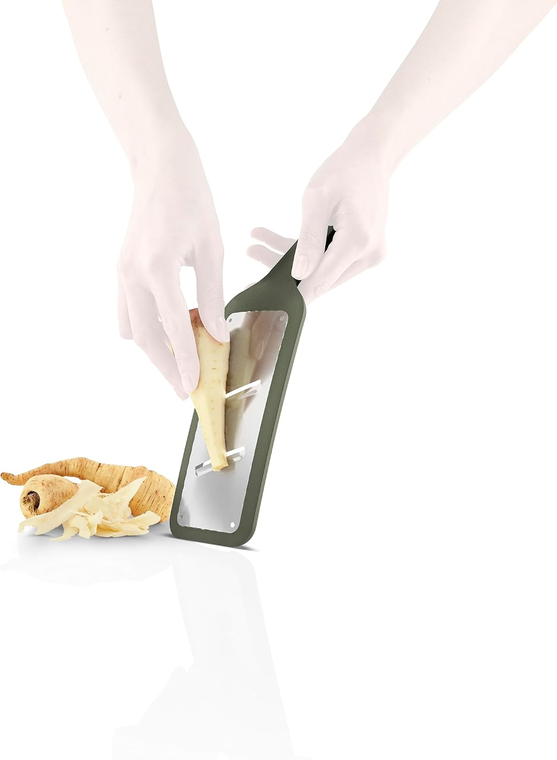 EVA SOLO | Green tools grater slicer | Anti-slip rubber feet for stability on a chopping board or in a bowl | Danish Design & Functionality | Green