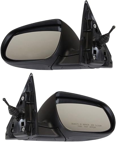 Partswich Juego de 2 espejos plegables manuales para KIA FORTE KOUP derecho y lado izquierdo del conductor 2010 2011 2012 2013 KI1320165 KI1321165