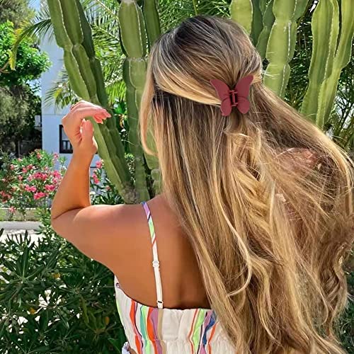 Atoden Butterfly Claw Clips For Women 2.6'' Butterfly Hair Clips For Girls 4 Pcs Butterflies Claw Clips For Thick Hair Matte Cute Hair Claws Butterfly Hair Accessories Hair Clamps Jaw Clips For Thin And Medium Hair Clips #TOP2