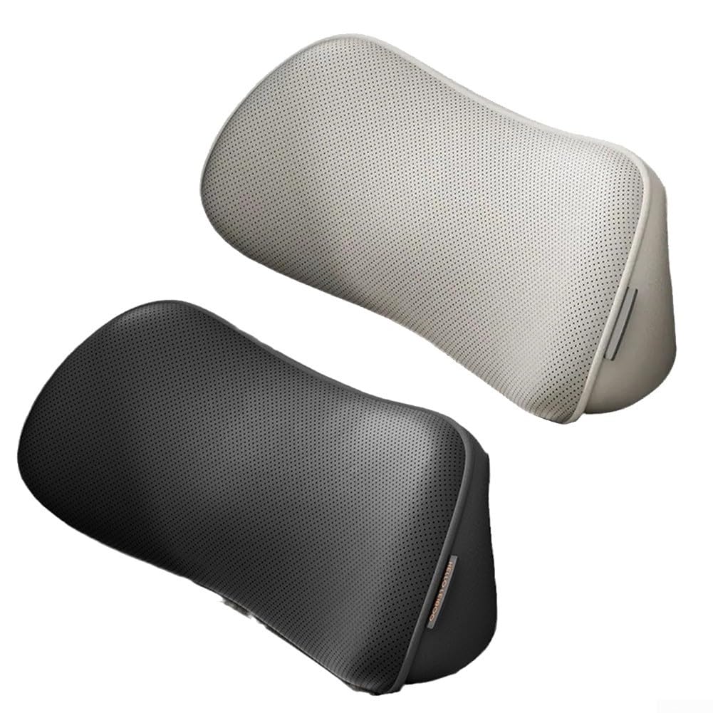 Cojín lumbar para coche, 39 cm, antideslizante, ergonómico, color negro
