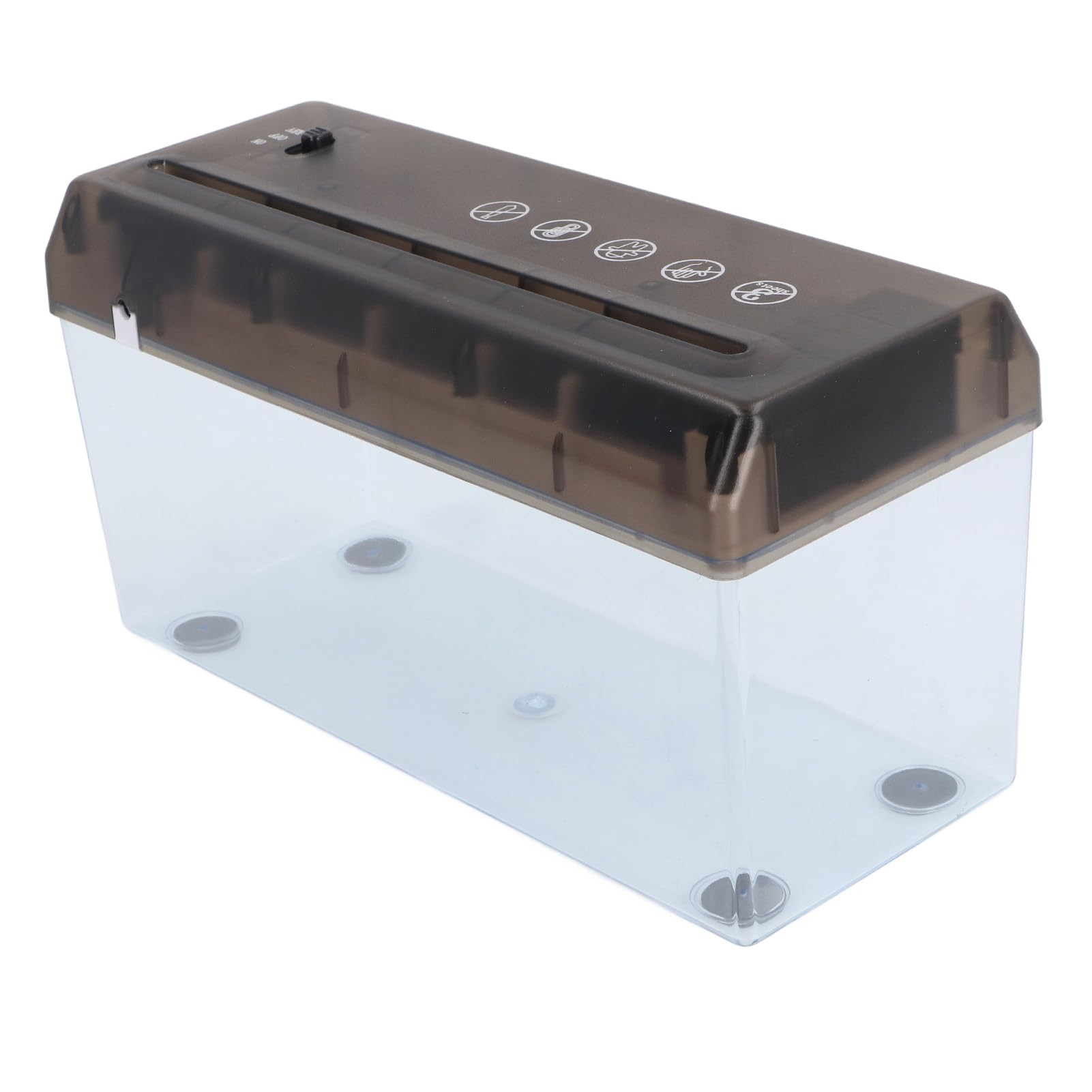 Destructeur de Papier électrique alimenté par USB, Machine de Découpe de Bandes pour Papier A4 avec Entrée de 220 Mm, Largeur de Bande de 5 Mm, Conception Compacte, Boîte Transparente pour
