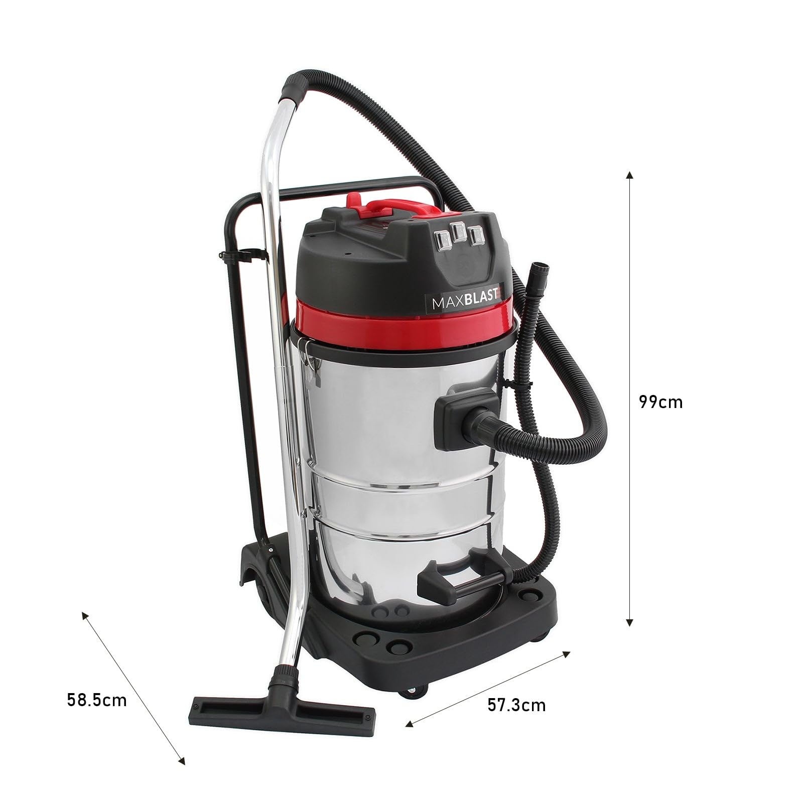 Sistema pulizia grondaie 80L: aspiratore umido/secco, aste 7,2m (1,2m–7,2m), tubo 5m, telecamera 4K, zoom 4x, grandangolo, motore 3000W, accessori e borsa inclusi