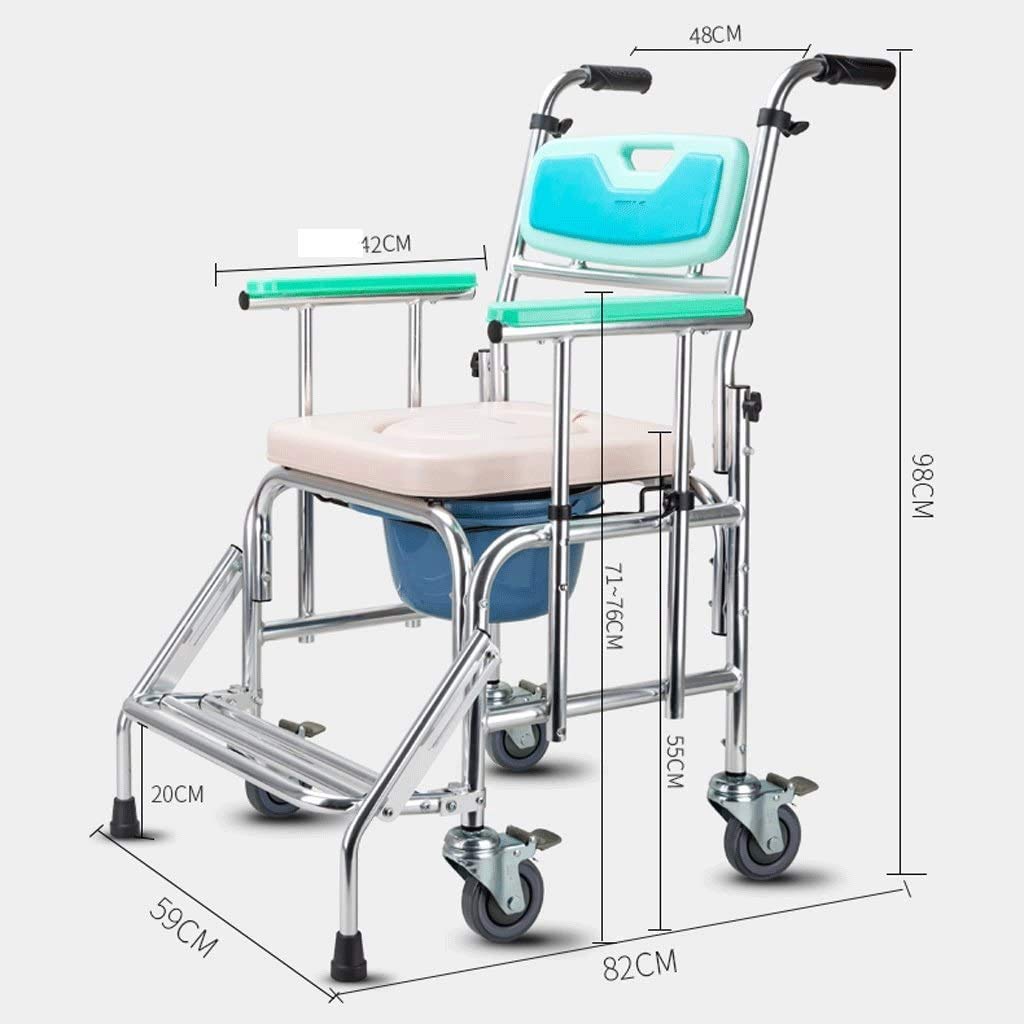 La Movilidad Personal a Prueba de Agua de Ducha accesible Silla con Ruedas de Transporte con Orinal