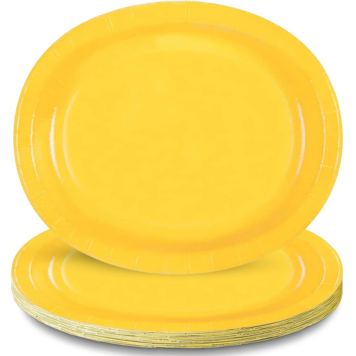 Amazon.com: Vibrant Sunflower Yellow Oval Plates (Pack of 8