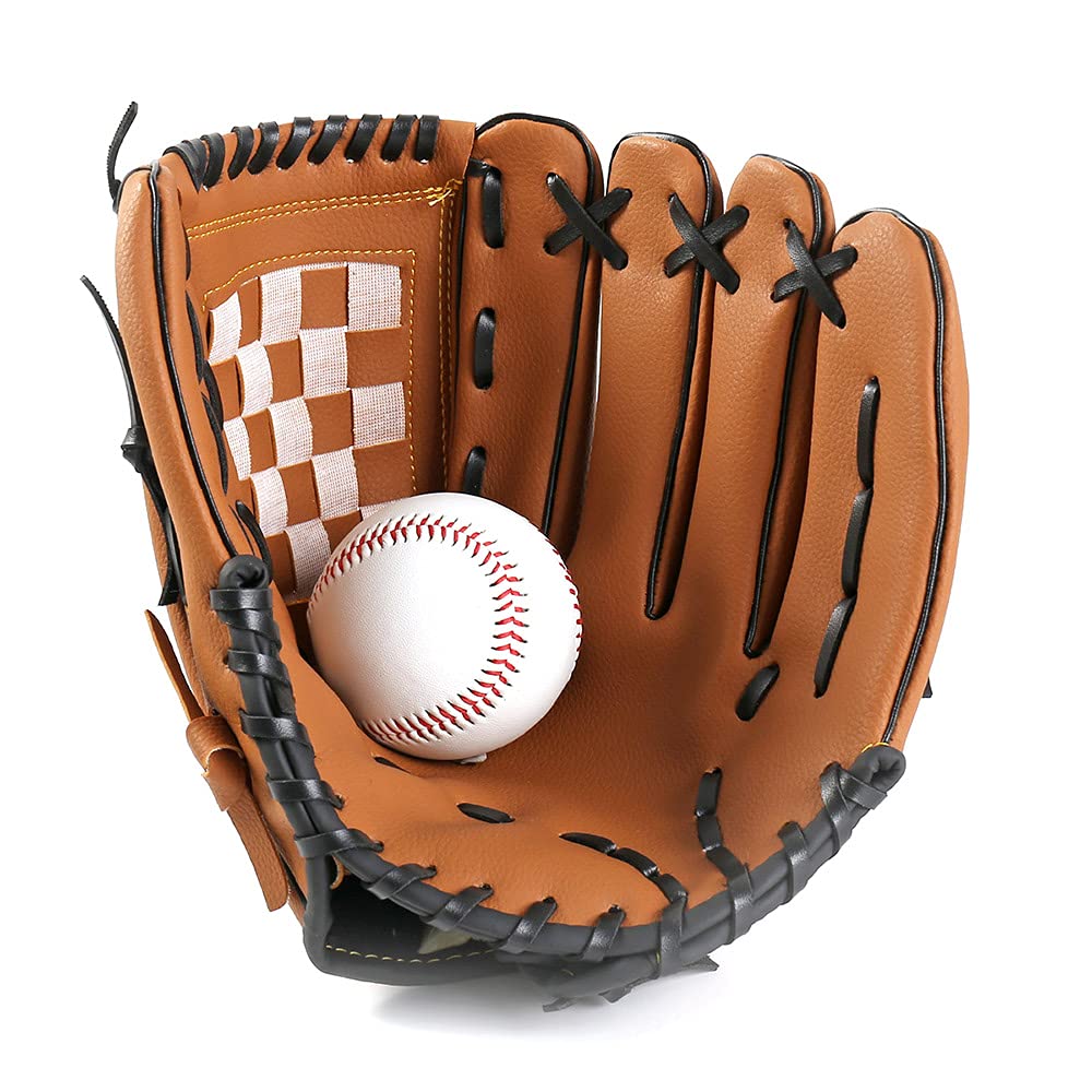 Guanti da baseball Softball in pelle PU, guanti da baseball, guanti da battaglia per allenamento da competizione, guanti da softball, durevoli, per bambini e adulti